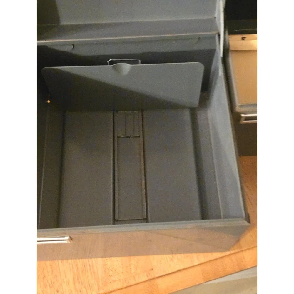 Vintage Steelmaster Industrial Metal Index Card File Box Gray Art Steel Co...
